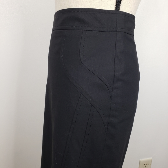 NetWork Black Wool Blend Pencil Skirt 38 - Picture 10 of 15